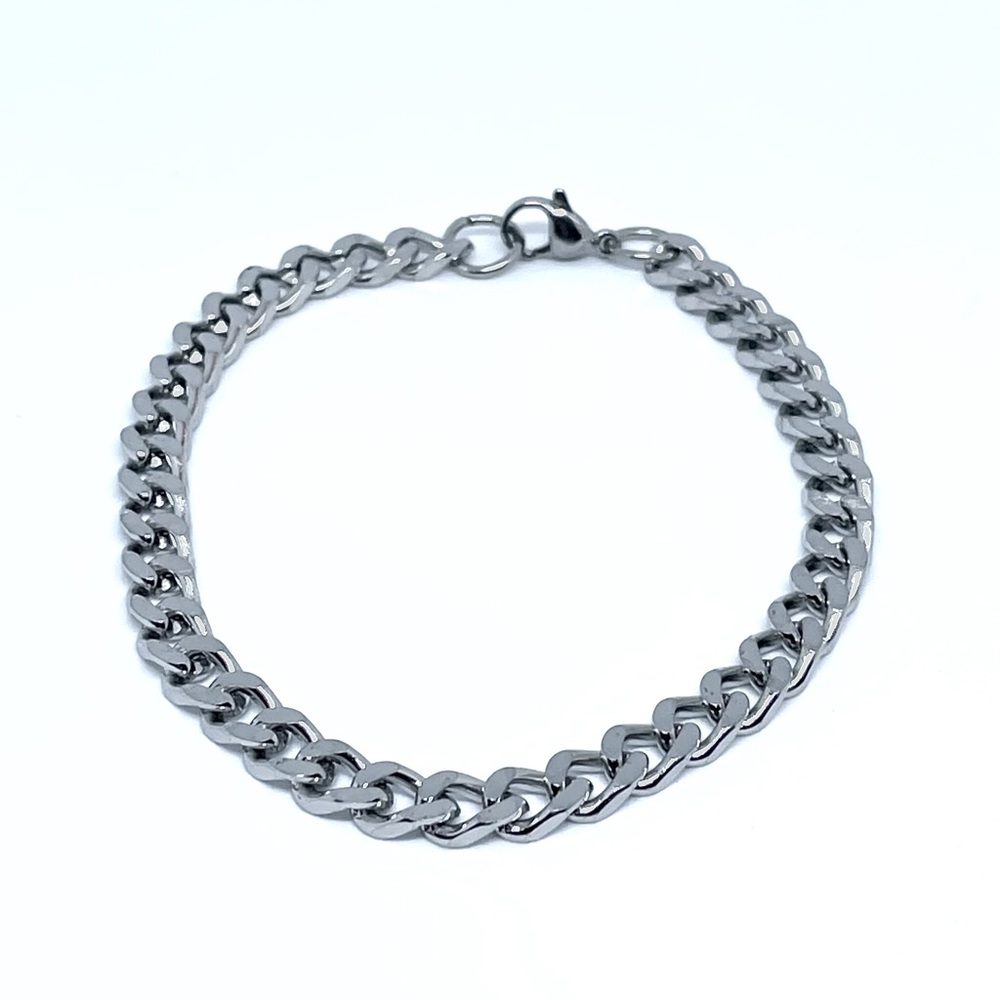 Silver Curb Bracelet